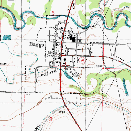 Topographic Map of Little Snake River Emergency Medical Services, WY