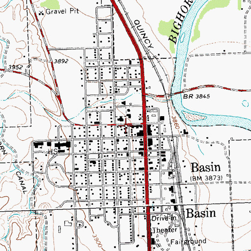 Topographic Map of Atwood's Family Ambulance, WY