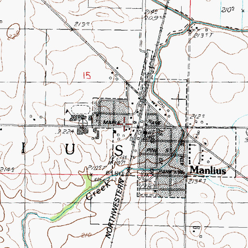 Topographic Map of Manlius Ambulance, IL