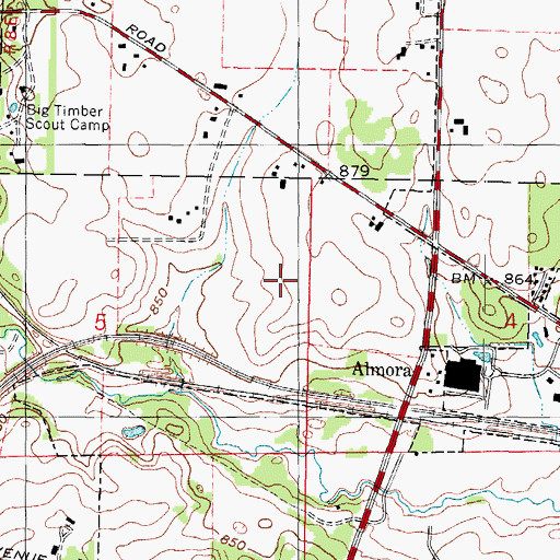 Topographic Map of A - Tec Ambulance, IL