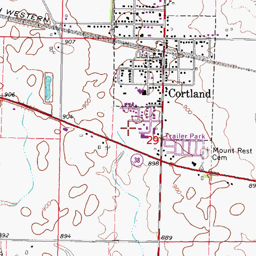 Topographic Map of A - Tec Ambulance, IL