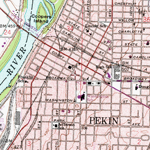 Topographic Map of Advanced Medical Transport, IL