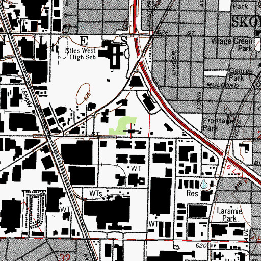 Topographic Map of Medical Express Ambulance Service, IL