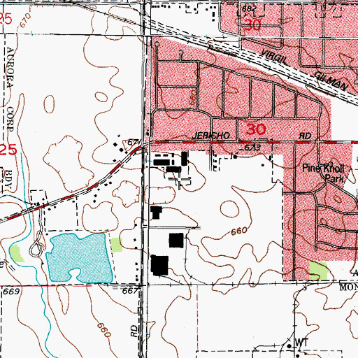 Topographic Map of Ridge Ambulance Service, IL
