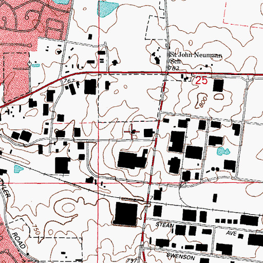 Topographic Map of Tri - City Ambulance - Saint Charles 2, IL
