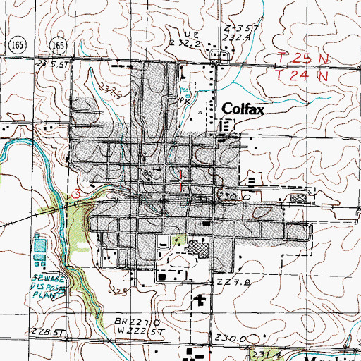 Topographic Map of Eastern McLean County Ambulance Association, IL