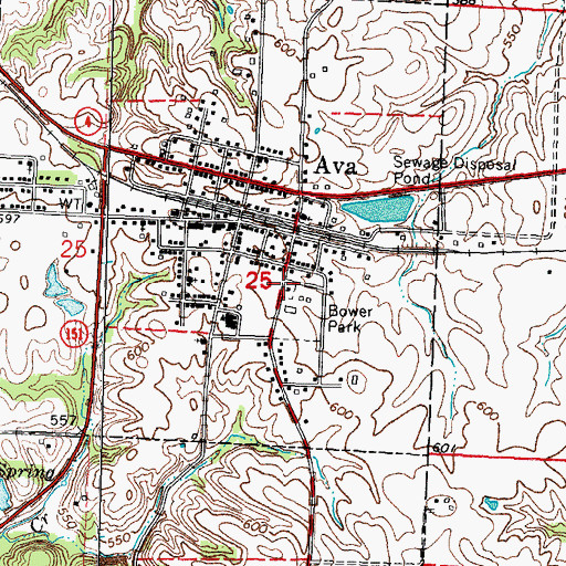 Topographic Map of Jackson County Ambulance Service, IL