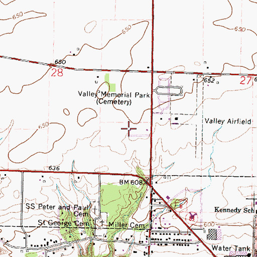 Topographic Map of 10 / 33 Ambulance, IL
