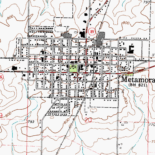 Topographic Map of Emergency 116 Ambulance Service, IL
