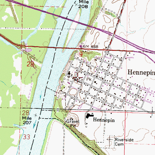 Topographic Map of Putnam Emergency Medical Services, IL