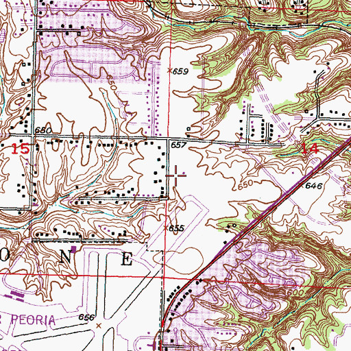 Topographic Map of Life Flight, IL