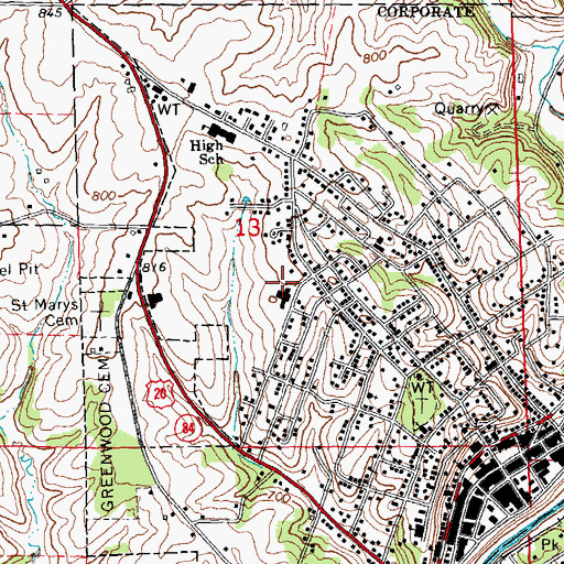 Topographic Map of Galena Area Emergency Medical Services District, IL