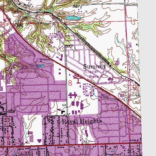 Topographic Map of Mission Care of Illinois Abbott Lifeforce Ambulance, IL