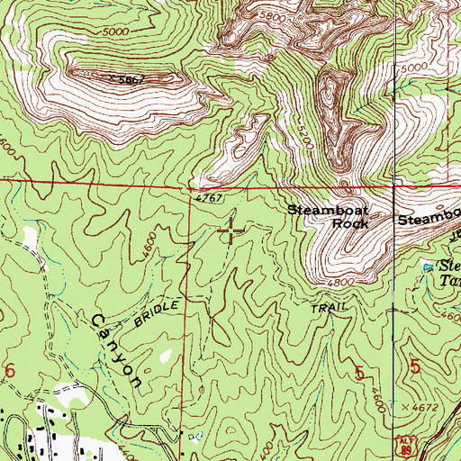 Topographic Map of Bridle Trail, AZ