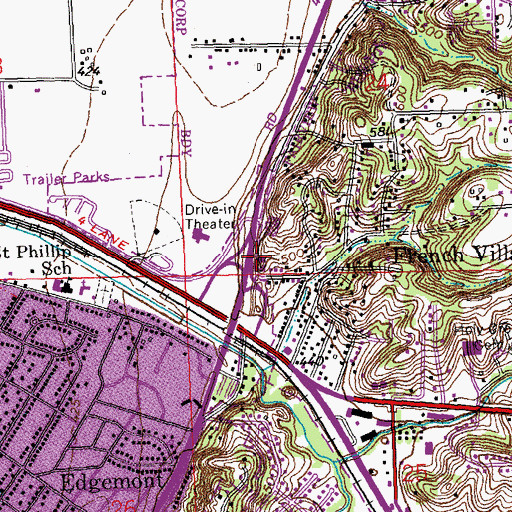 Topographic Map of MedStar Ambulance, IL