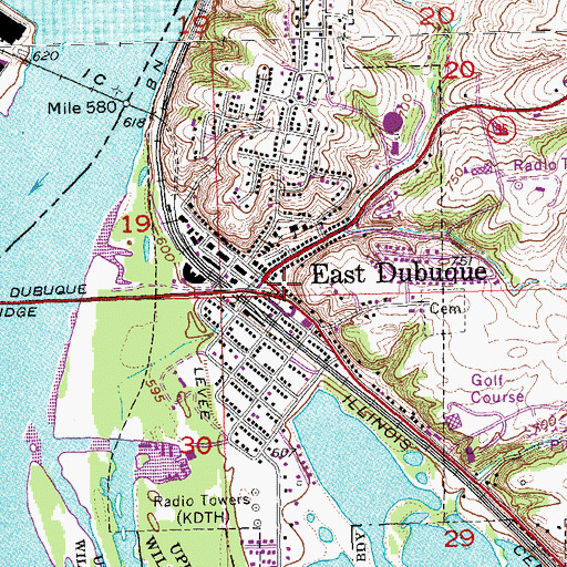 Topographic Map of Paramount Emergency Medical Services, IL