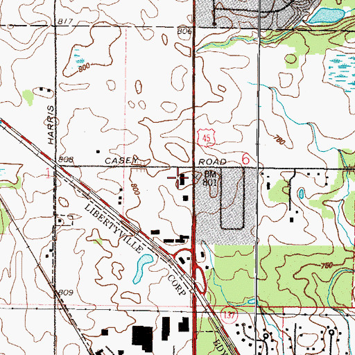 Topographic Map of Murphy Ambulance Company, IL