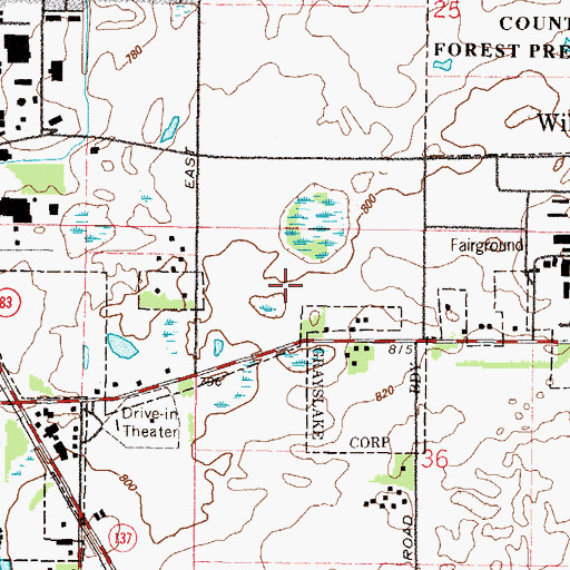 Topographic Map of Murphy Ambulance Company, IL