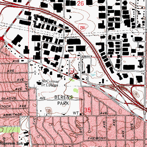 Topographic Map of Superior Air - Ground Ambulance Service, IL