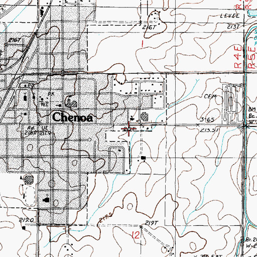 Topographic Map of Chenoa Ambulance Service, IL