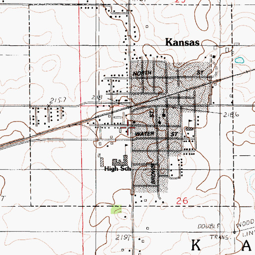Topographic Map of Kansas Ambulance Company, IL