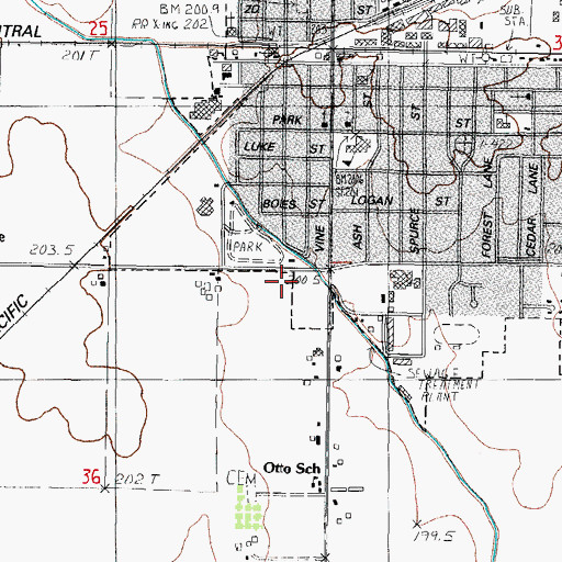 Topographic Map of Arthur Ambulance Service, IL