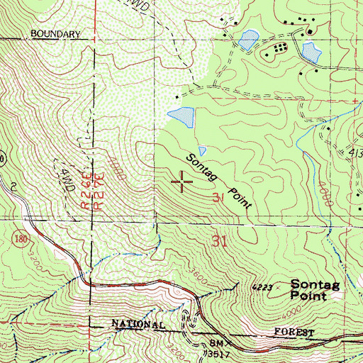 Topographic Map of Sontag Point, CA
