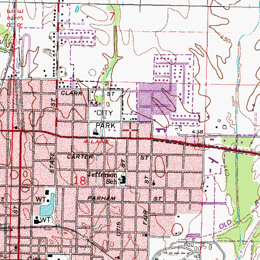 Topographic Map of Williamson County Ambulance Service, IL