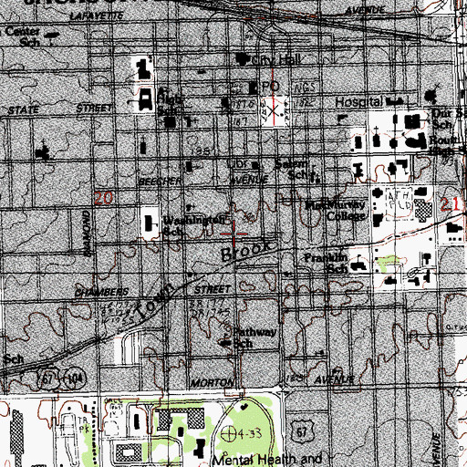 Topographic Map of LifeStar Ambulance Service, IL