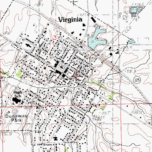 Topographic Map of Mecca Paramedics, IL