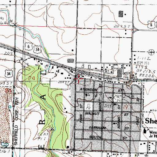 Topographic Map of Sheffield Rescue Unit, IL