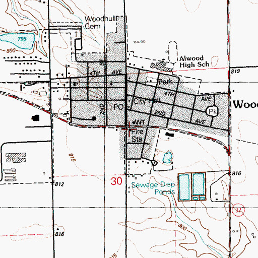 Topographic Map of Tri - County Ambulance District, IL