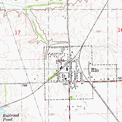 Topographic Map of Tri - County Ambulance District, IL