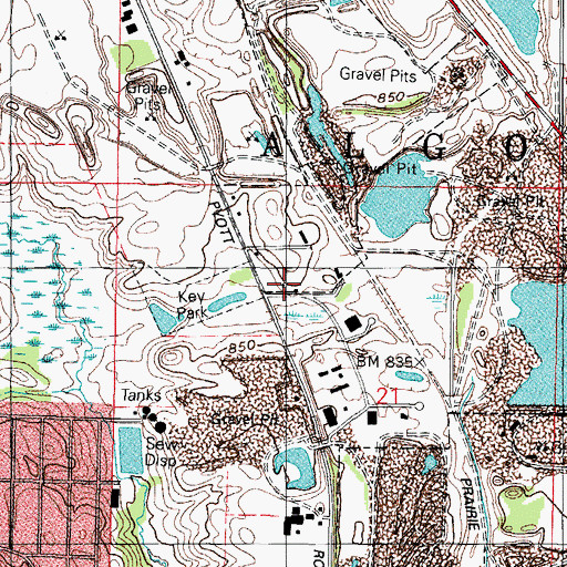 Topographic Map of Rescue Eight Paramedic Service, IL