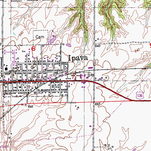 Topographic Map of Fulton County Emergency Medical Association, IL