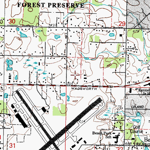 Topographic Map of A - Tec Ambulance, IL