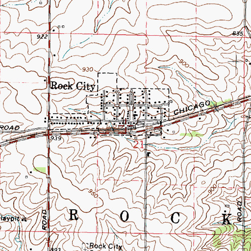 Topographic Map of Tri - District Ambulance Service, IL