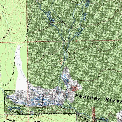 Topographic Map of South Arm Rice Creek, CA
