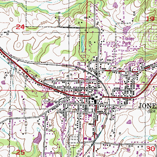 Topographic Map of Union County Ambulance Service, IL