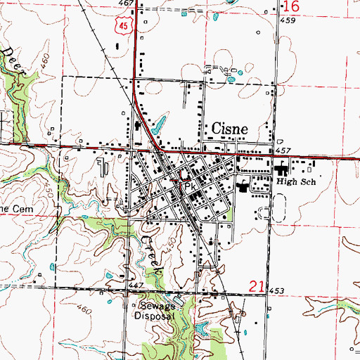 Topographic Map of North Wayne Ambulance Service, IL