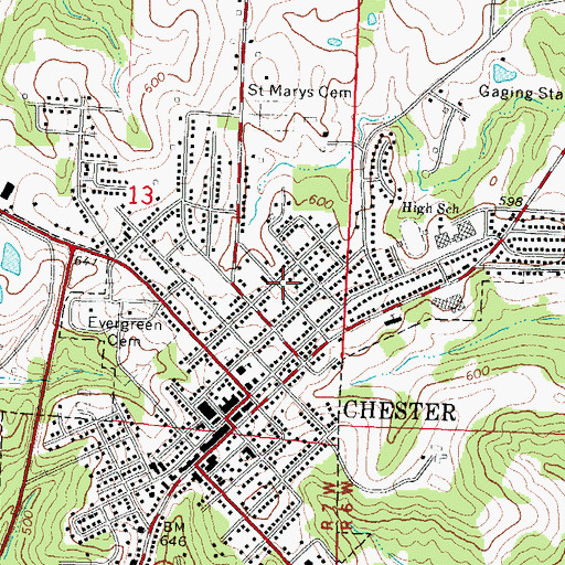 Topographic Map of MedStar Ambulance, IL