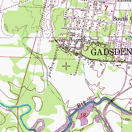 Topographic Map of Advantage Emergency Medical Services, AL