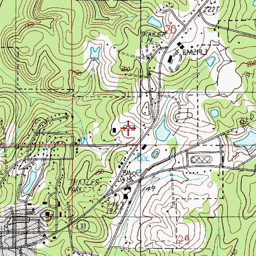 Topographic Map of Union General Hospital, LA