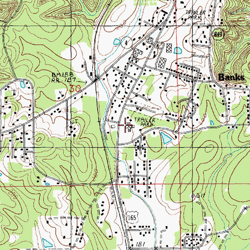 Topographic Map of Citizens Medical Center, LA