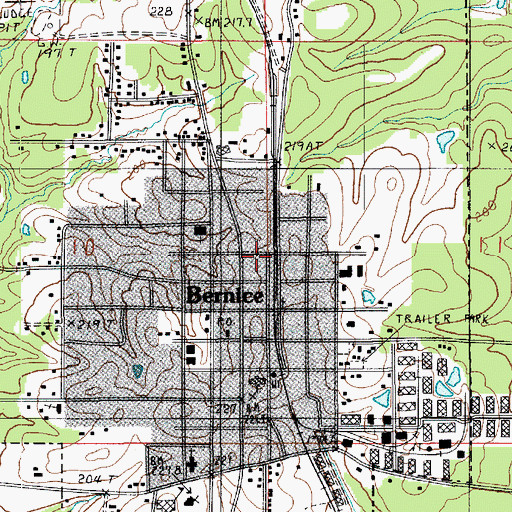Topographic Map of Tri - Ward General Hospital, LA