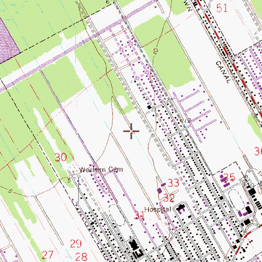 Topographic Map of Saint James Parish Hospital, LA