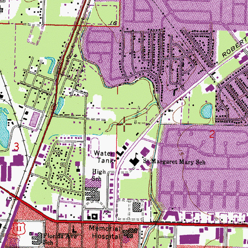 Topographic Map of Sterling Surgical Hospital, LA
