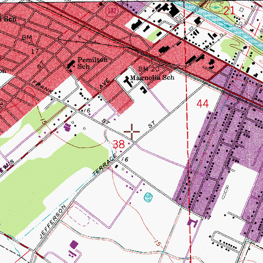 Topographic Map of Iberia Rehabilitation Hospital, LA