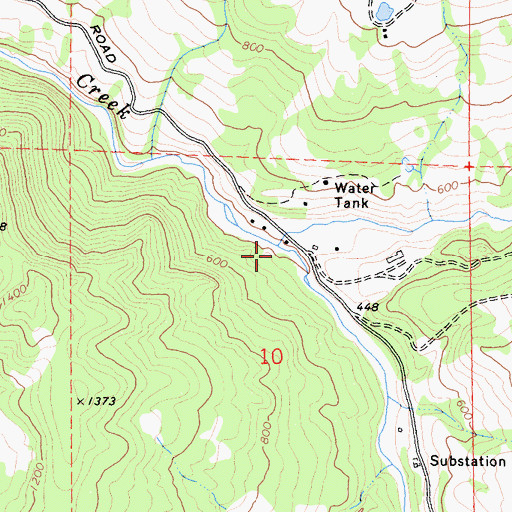 Topographic Map of South Dobbyn Creek, CA