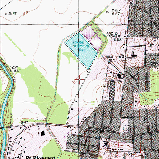 Topographic Map of Liberty Healthcare Systems Bastrop, LA